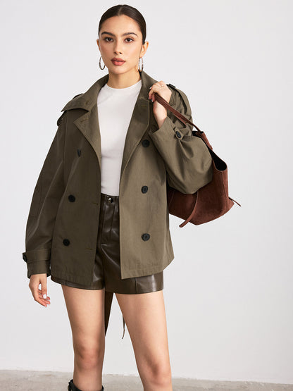 Elliott | Double-Breasted Belted Trench Coat
