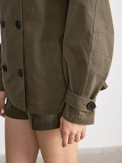Elliott | Double-Breasted Belted Trench Coat