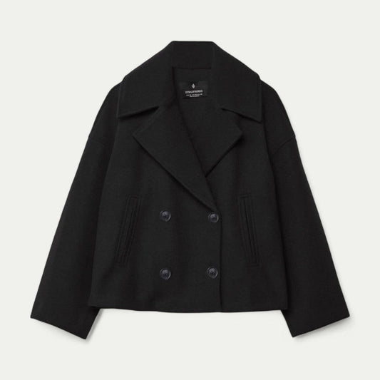 Women’s Cropped Double-Breasted Peacoat