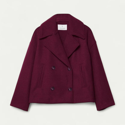 Women’s Cropped Double-Breasted Peacoat