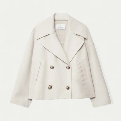 Women’s Cropped Double-Breasted Peacoat