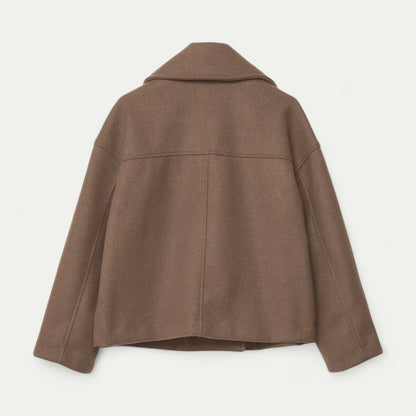 Women’s Cropped Double-Breasted Peacoat