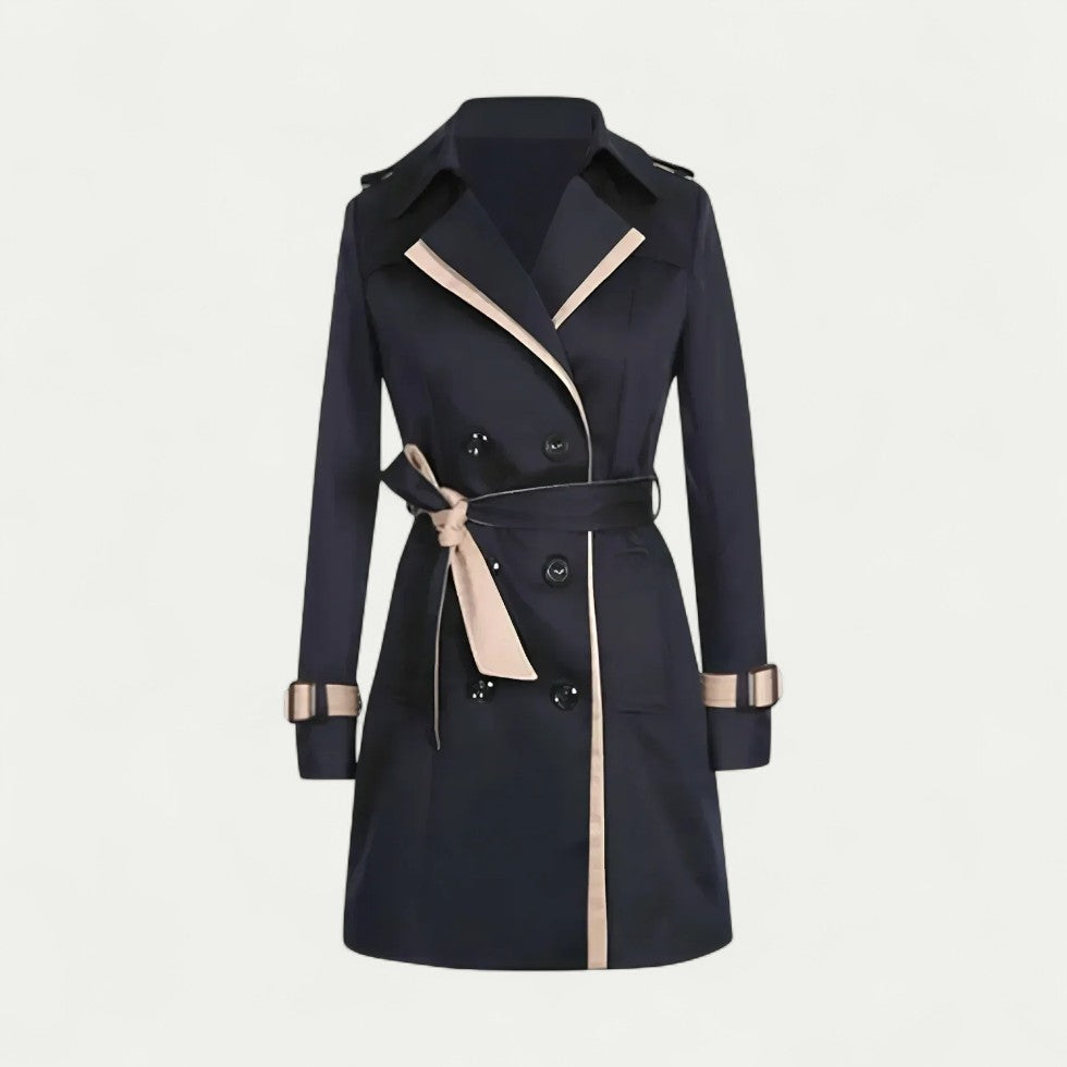 Women’s Belted Double-Breasted Trench Coat