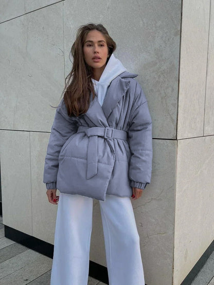 Dolie | Women's Belted Puffer Winter Jacket