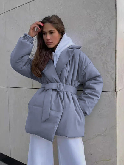 Dolie | Women's Belted Puffer Winter Jacket