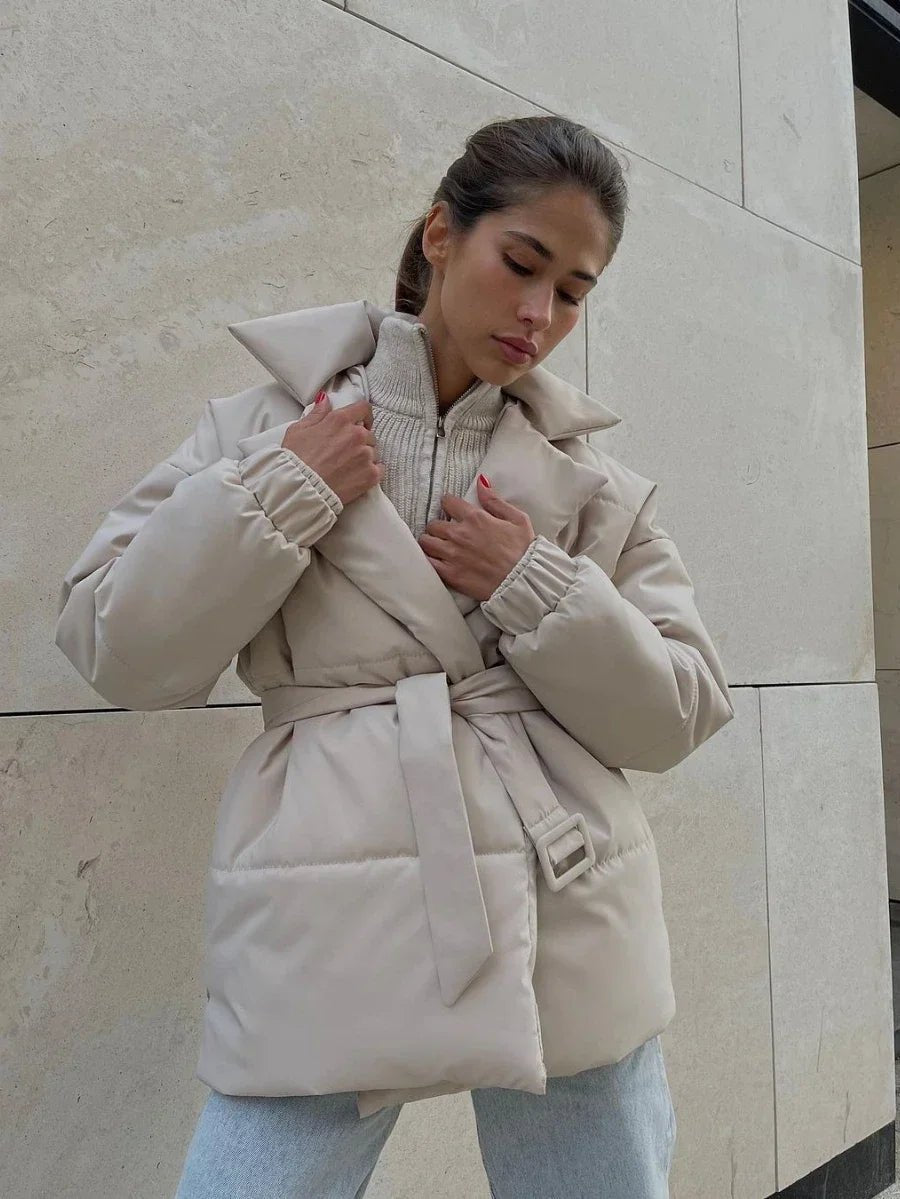 Dolie | Women's Belted Puffer Winter Jacket