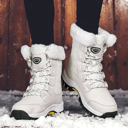 High Grip Snow Boots with Fur Lining Women