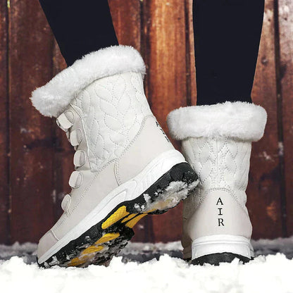 High Grip Snow Boots with Fur Lining Women