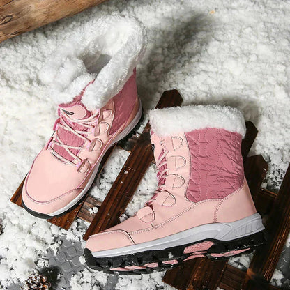 High Grip Snow Boots with Fur Lining Women