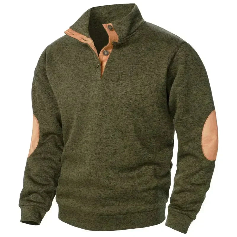 Men’s Heather Snap Collar Pullover