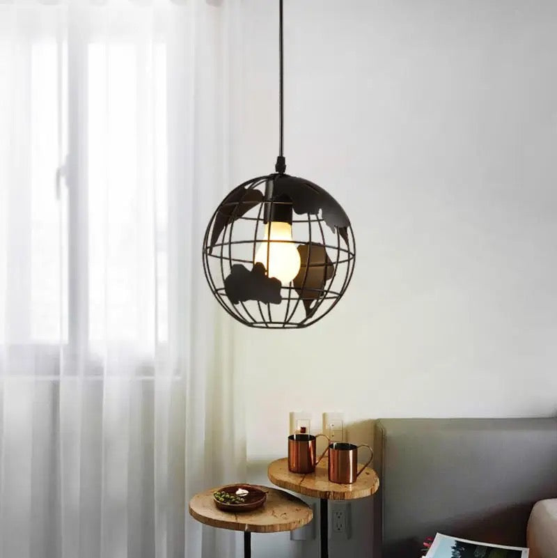 Spherical Glass Hanging Lamp - BritishElegance