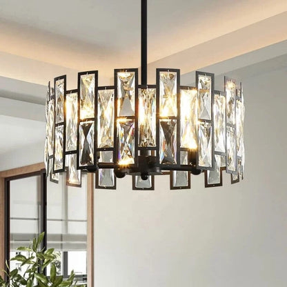 Luxury Crystal Hanging LED Light in Silver Finish