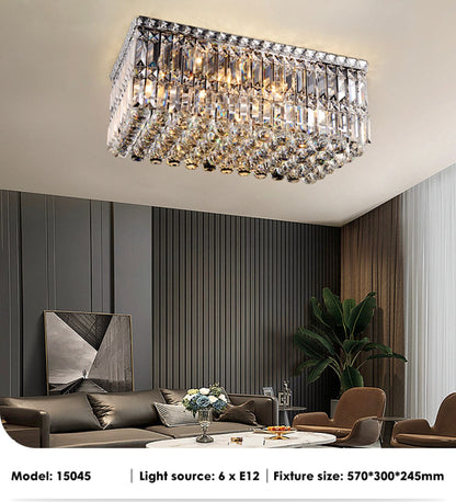 Green Crystal Ceiling Chandelier