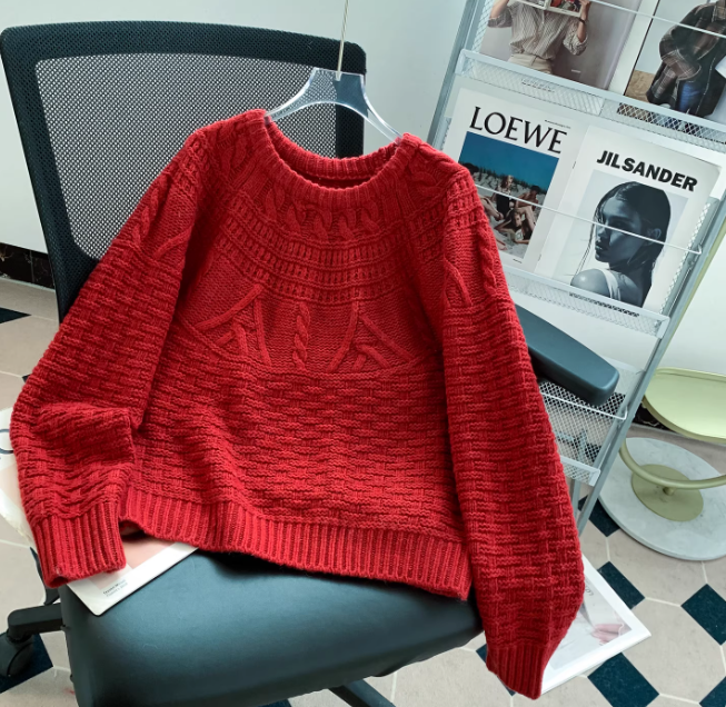 Classic Crew Neck Knitted Sweater