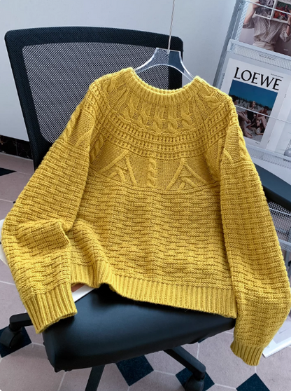 Classic Crew Neck Knitted Sweater