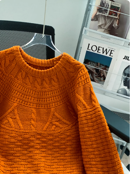 Classic Crew Neck Knitted Sweater
