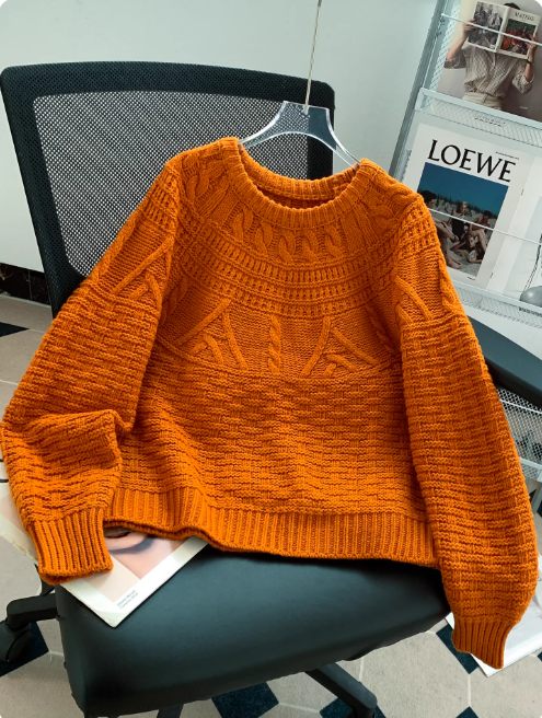 Classic Crew Neck Knitted Sweater - BritishElegance