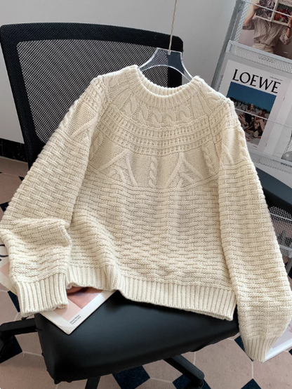 Classic Crew Neck Knitted Sweater
