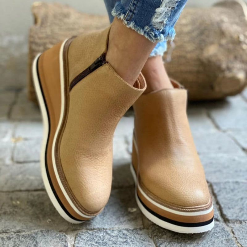 Isla Ankle-Length Chelsea Boots | Platform Layered Sole Chelsea Boots