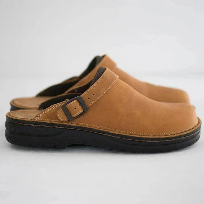 Comfortable Orthopedic Leather Slip On Shoes - BritishElegance