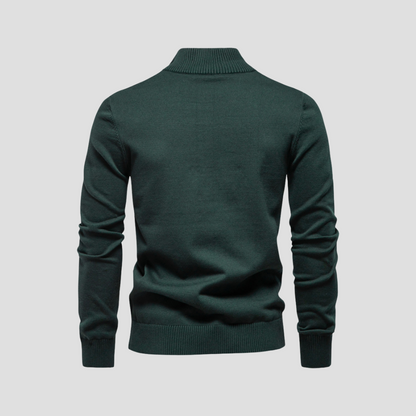 Men’s Striped Quarter-Zip Sweater