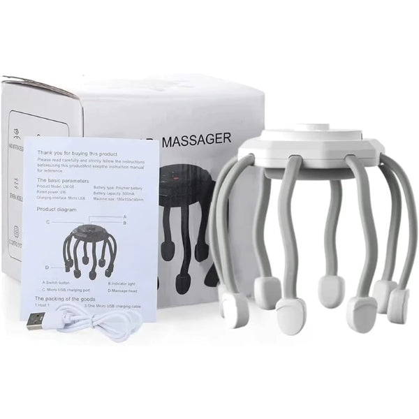 Relaxing Scalp Massager With Soothing Vibration Nodes