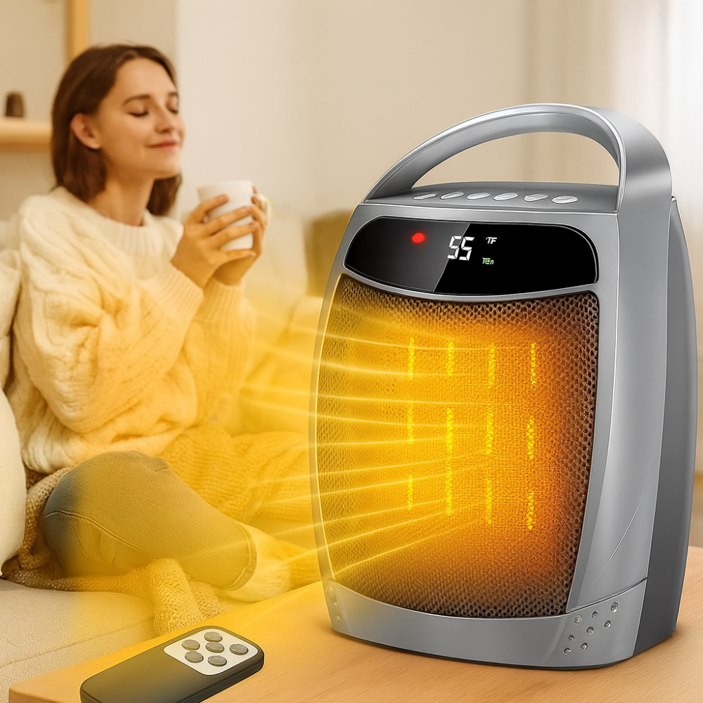 ThermoCore | Ceramic Space Heater with Remote Control for Home Heating