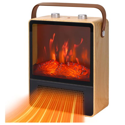FireGlow | Electric Fireplace Heater with Realistic Flame Display
