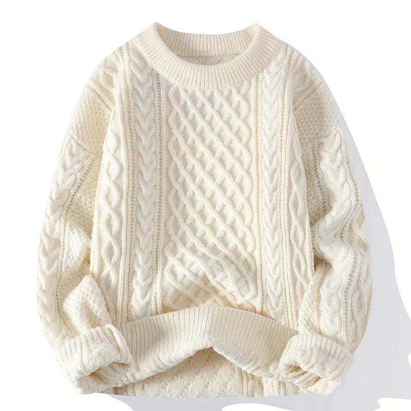 Men’s Classic Cable Knit Pullover Sweater