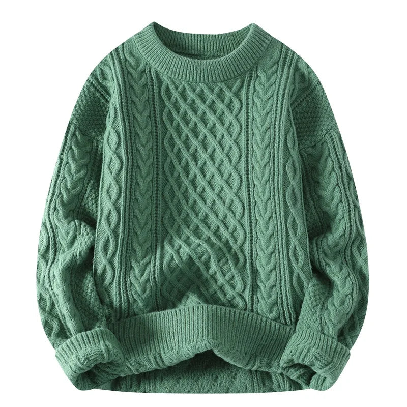 Men’s Classic Cable Knit Pullover Sweater