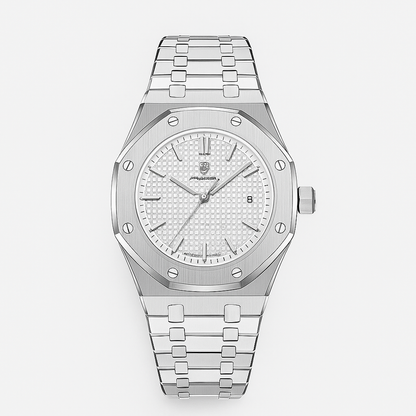 Elegant 41mm men's wristwatch with stainless steel case