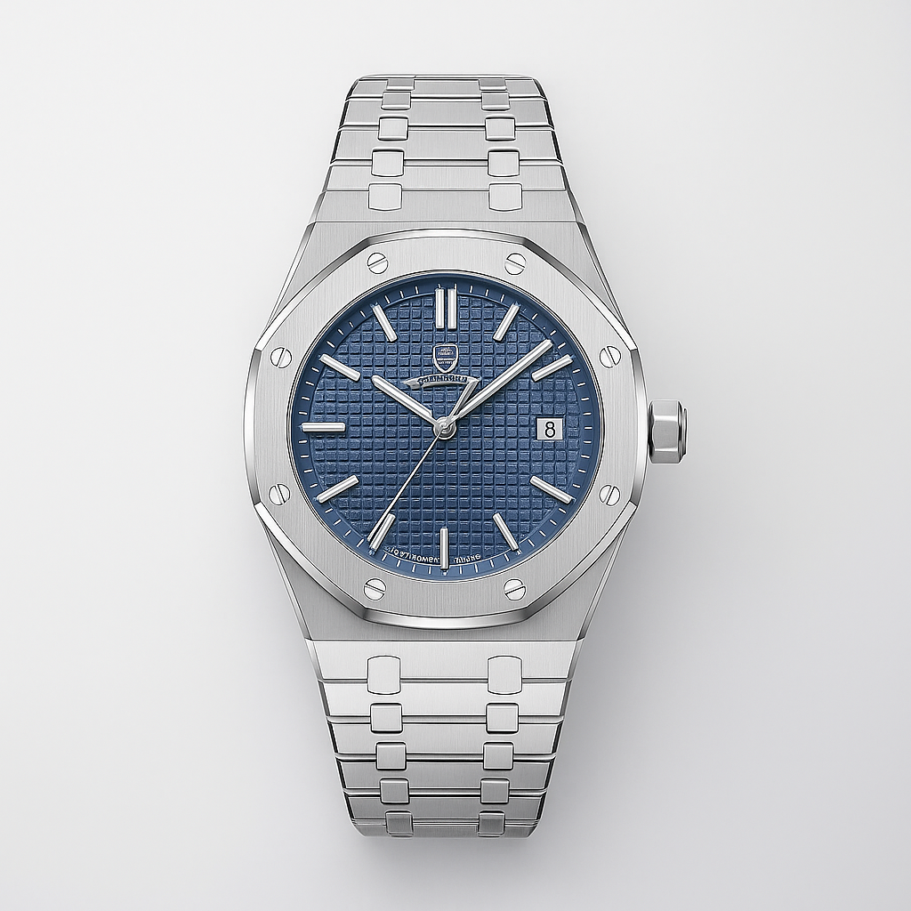Elegant 41mm men's wristwatch with stainless steel case