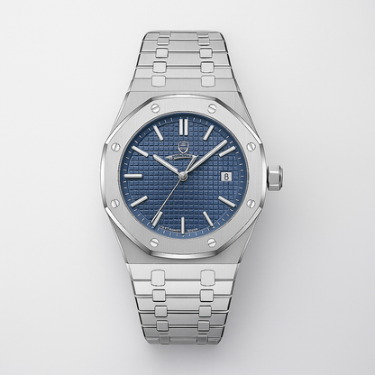 Elegant 41mm men's wristwatch with stainless steel case