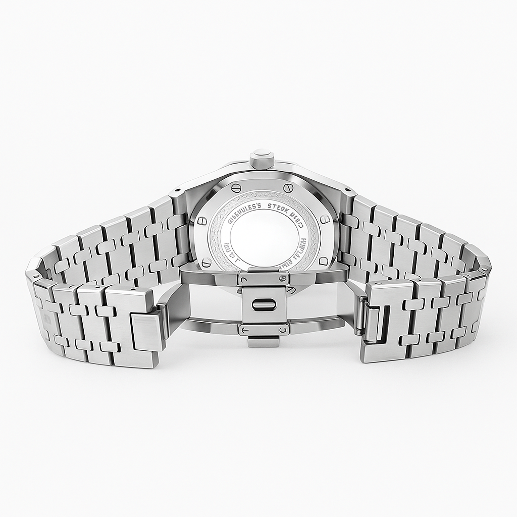 Elegant 41mm men's wristwatch with stainless steel case