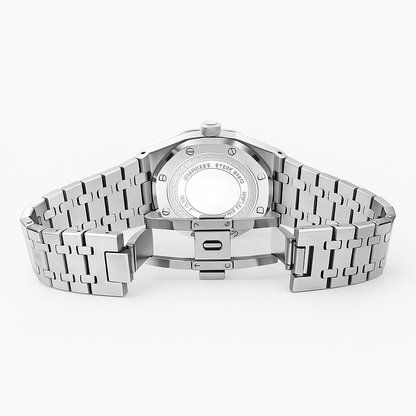 Elegant 41mm men's wristwatch with stainless steel case