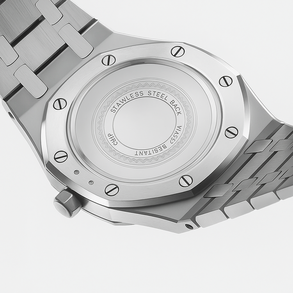 Elegant 41mm men's wristwatch with stainless steel case