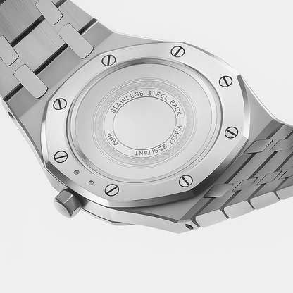 Elegant 41mm men's wristwatch with stainless steel case