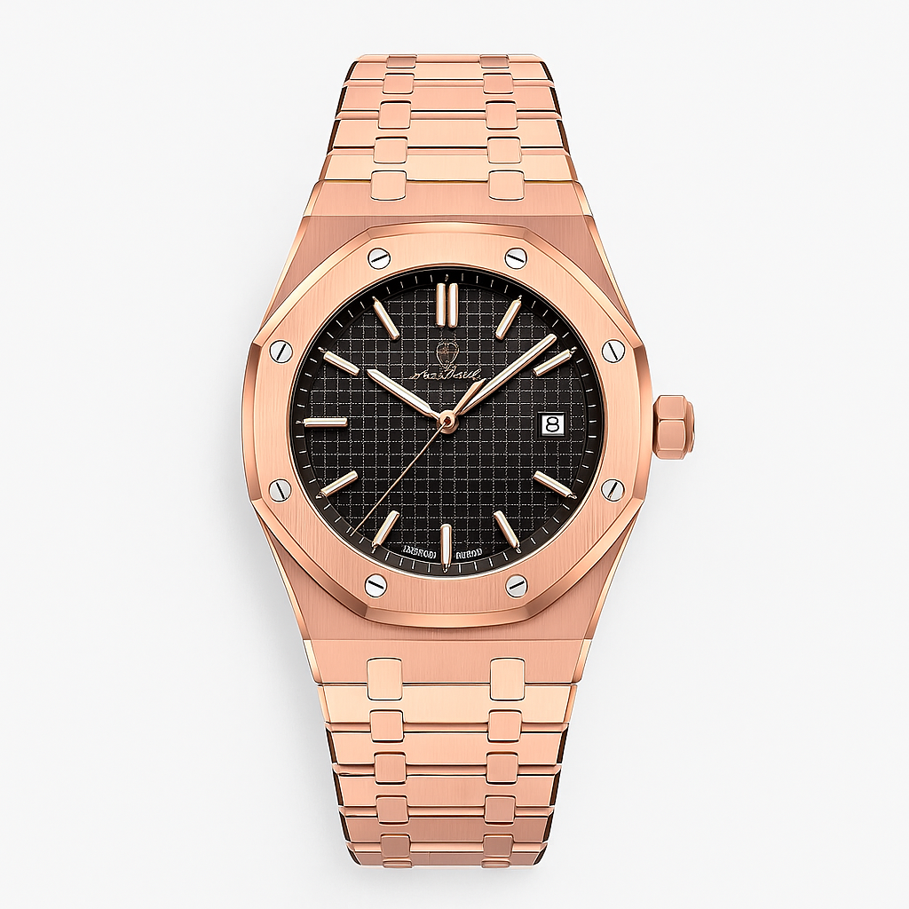 Elegant 41mm men's wristwatch with stainless steel case