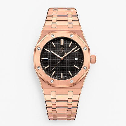 Elegant 41mm men's wristwatch with stainless steel case