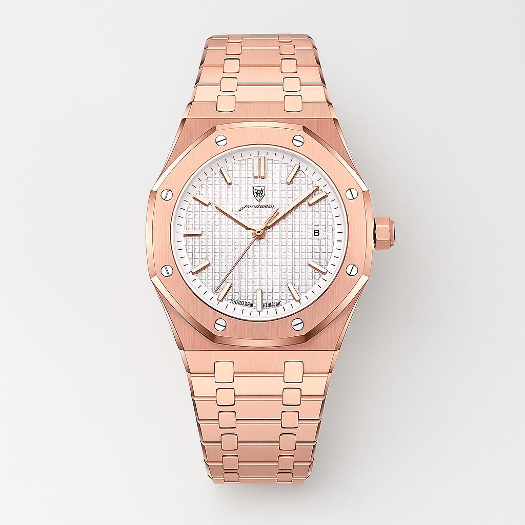 Elegant 41mm men's wristwatch with stainless steel case