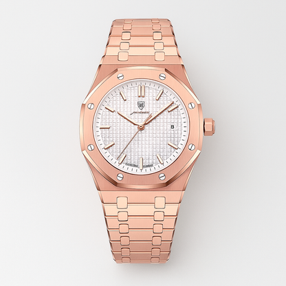 Elegant 41mm men's wristwatch with stainless steel case