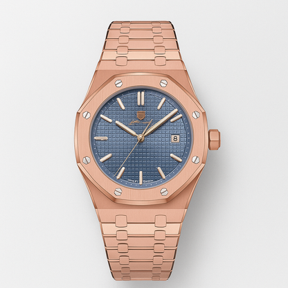 Elegant 41mm men's wristwatch with stainless steel case