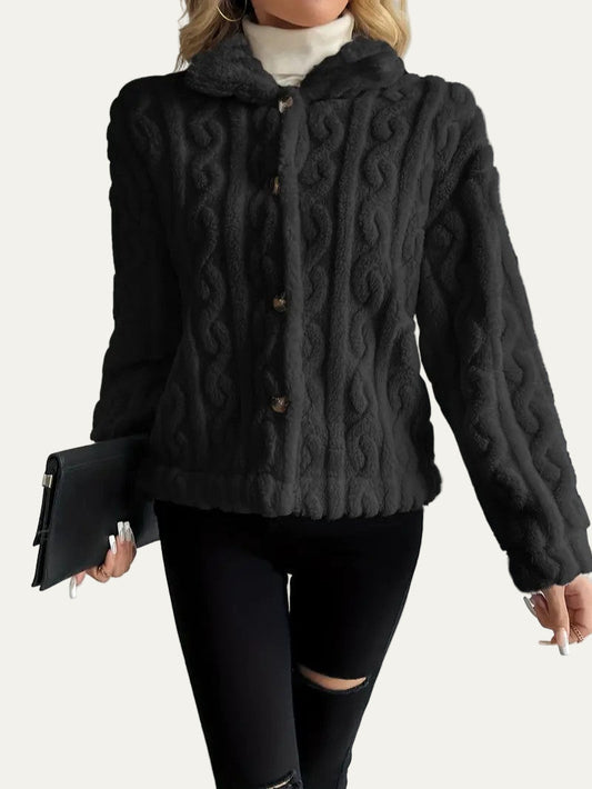 Women’s Textured Fleece Cardigan