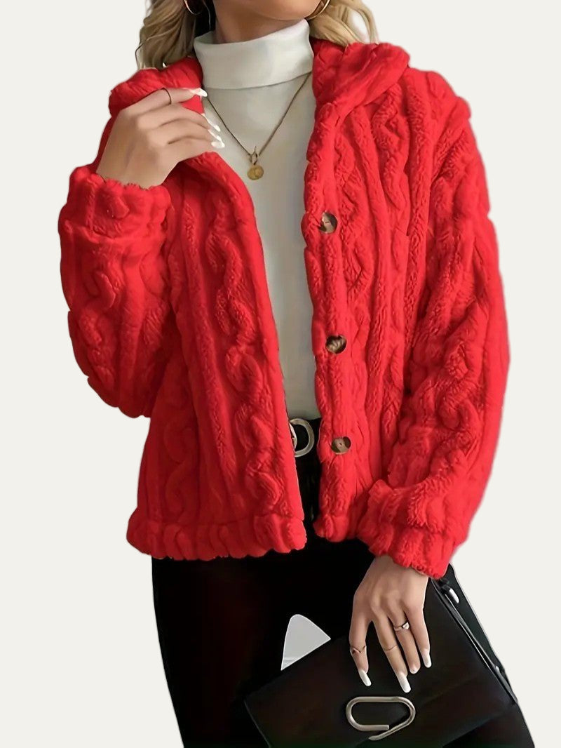 Women’s Textured Fleece Cardigan