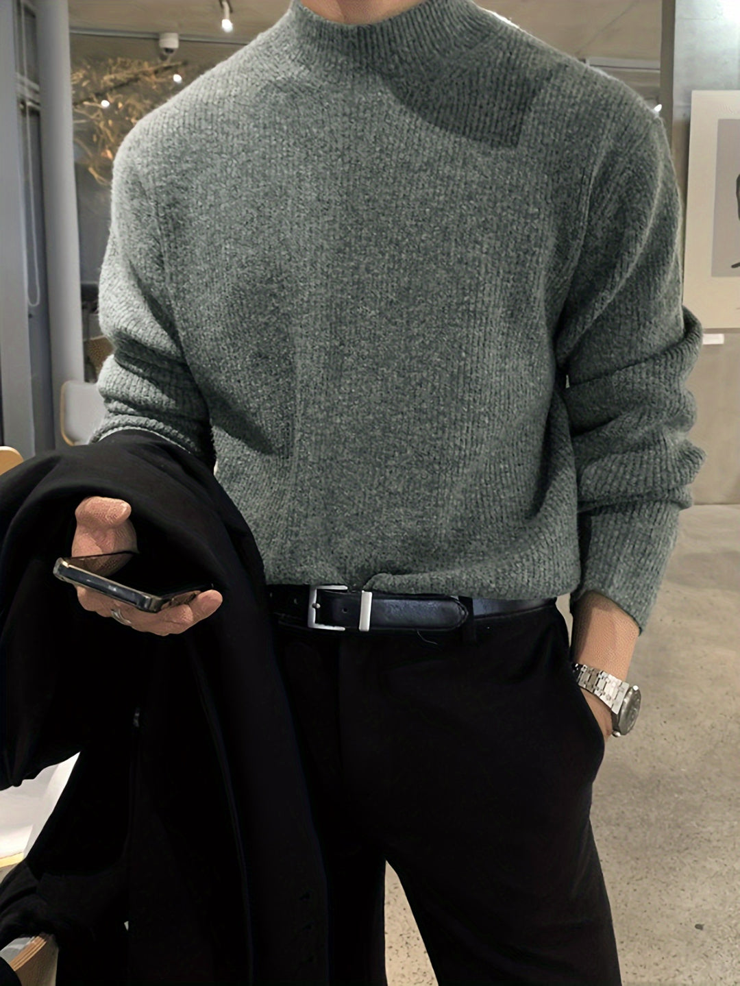 Noah | High Collar Knitted Men's Jumper