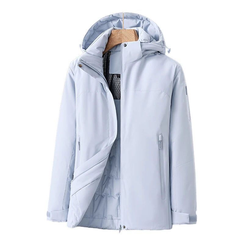 Haley | Women’s Quilted Winter Coat – Elegant Waterproof and Windproof Jacket with Detachable Hood