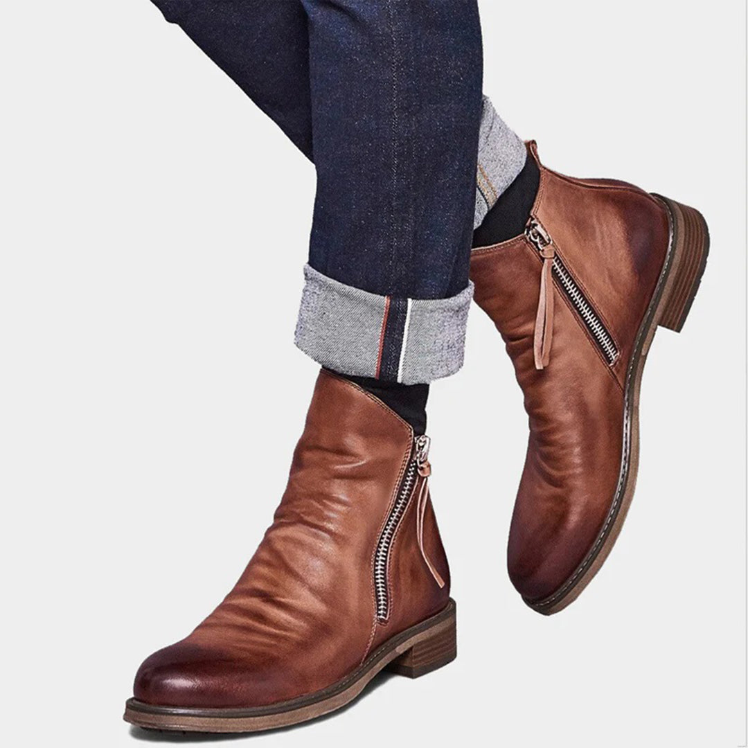 Otis | Zip Leather Men's Boots