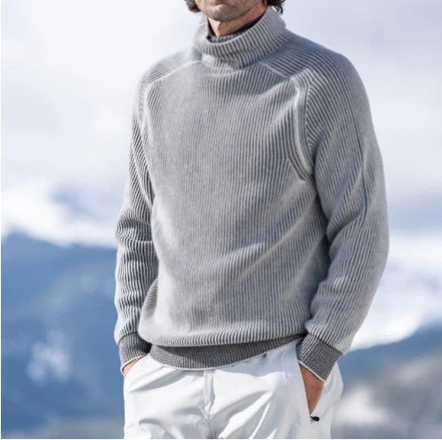 Elegant cashmere turtleneck sweater for stylish appearances