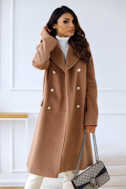 Adelina | Women's Wool Double-Breasted Trench Coat for Winter Style