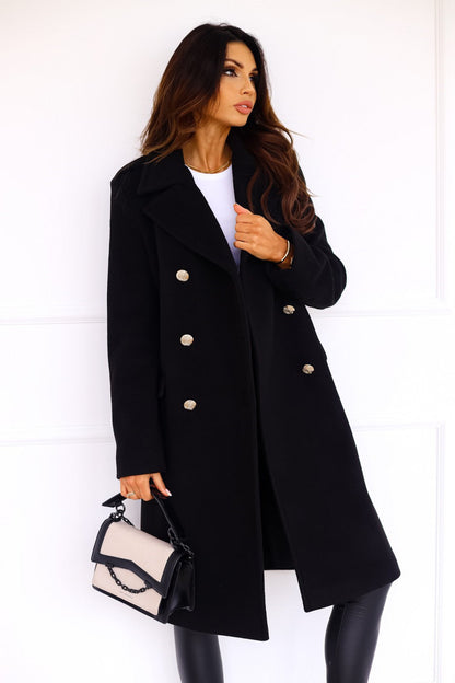 Adelina | Women's Wool Double-Breasted Trench Coat for Winter Style